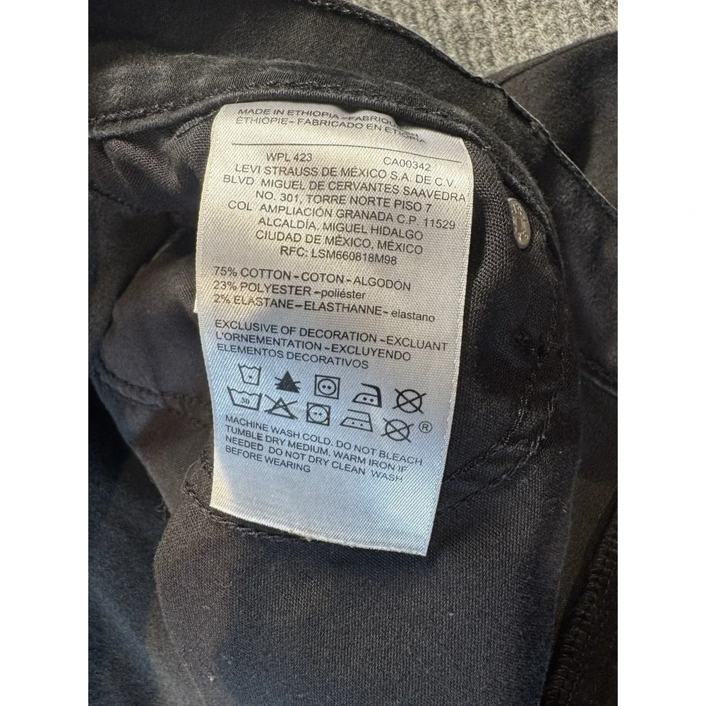 Levi‎ Strauss Signature Size 20W Mid-Rise Skinny Jeans Black